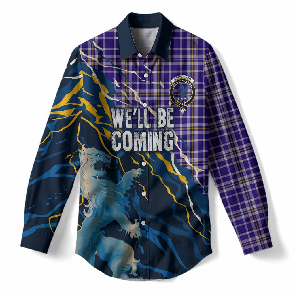 Ochterlony Scotland Tartan Women Casual Shirt WC2026 Football - We'll Be Coming