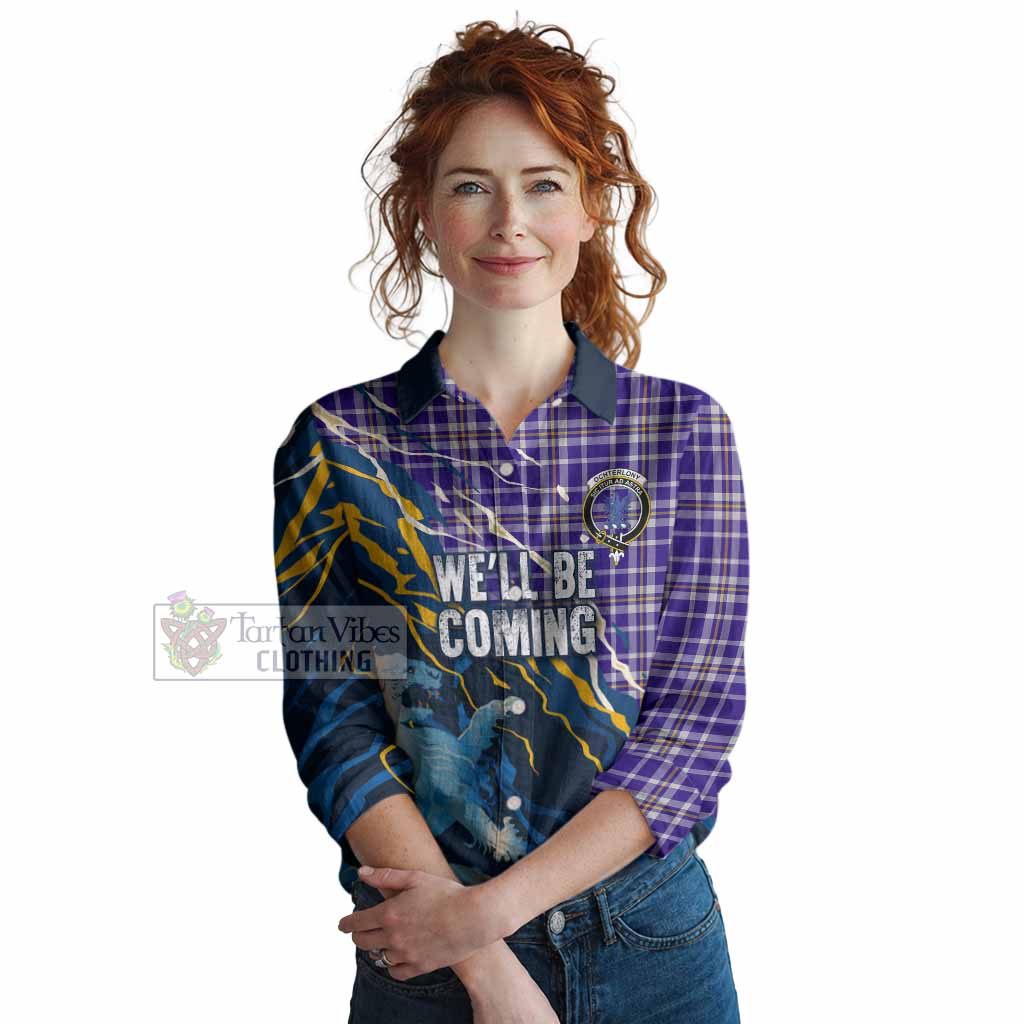 Ochterlony Scotland Tartan Women Casual Shirt WC2026 Football - We'll Be Coming