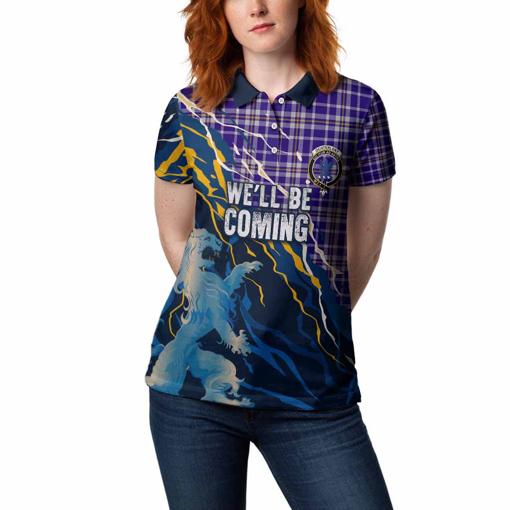 Ochterlony Scotland Tartan Women Polo Shirt WC2026 Football - We'll Be Coming