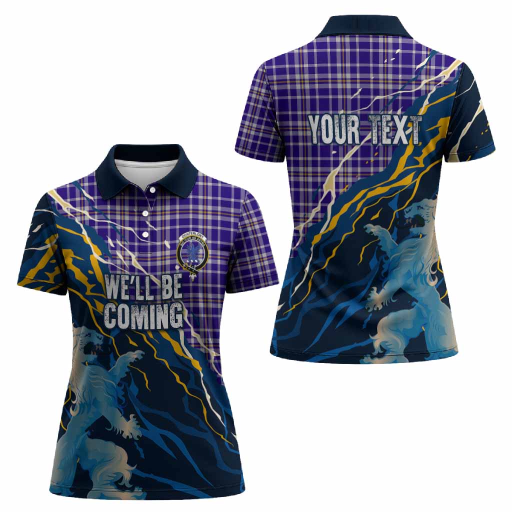 Ochterlony Scotland Tartan Women Polo Shirt WC2026 Football - We'll Be Coming