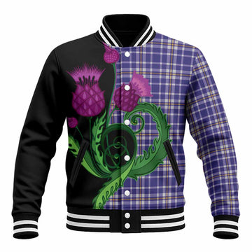 Ochterlony Tartan Baseball Jacket Traditional Scottish Thistle