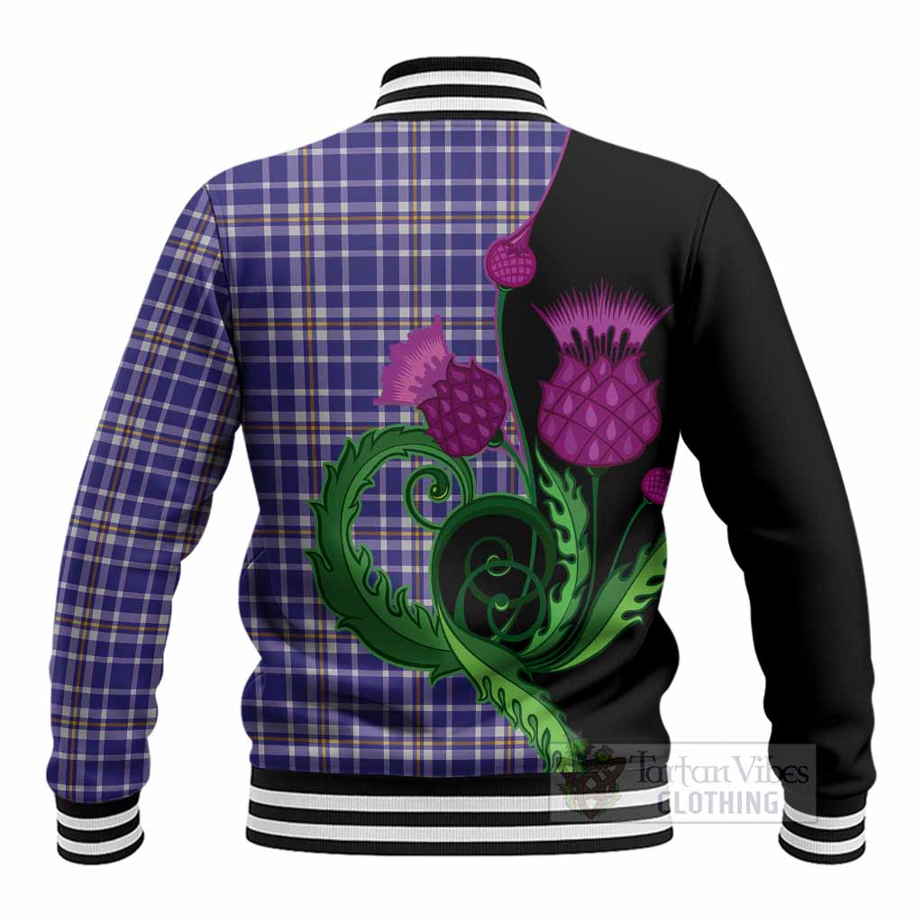 Ochterlony Tartan Baseball Jacket Traditional Scottish Thistle