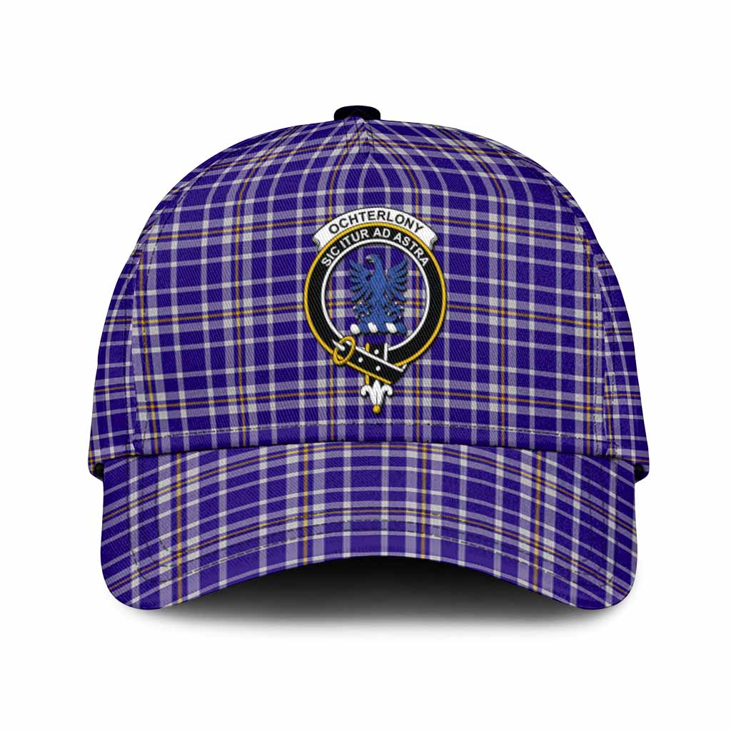 Ochterlony Tartan Classic Cap with Family Crest
