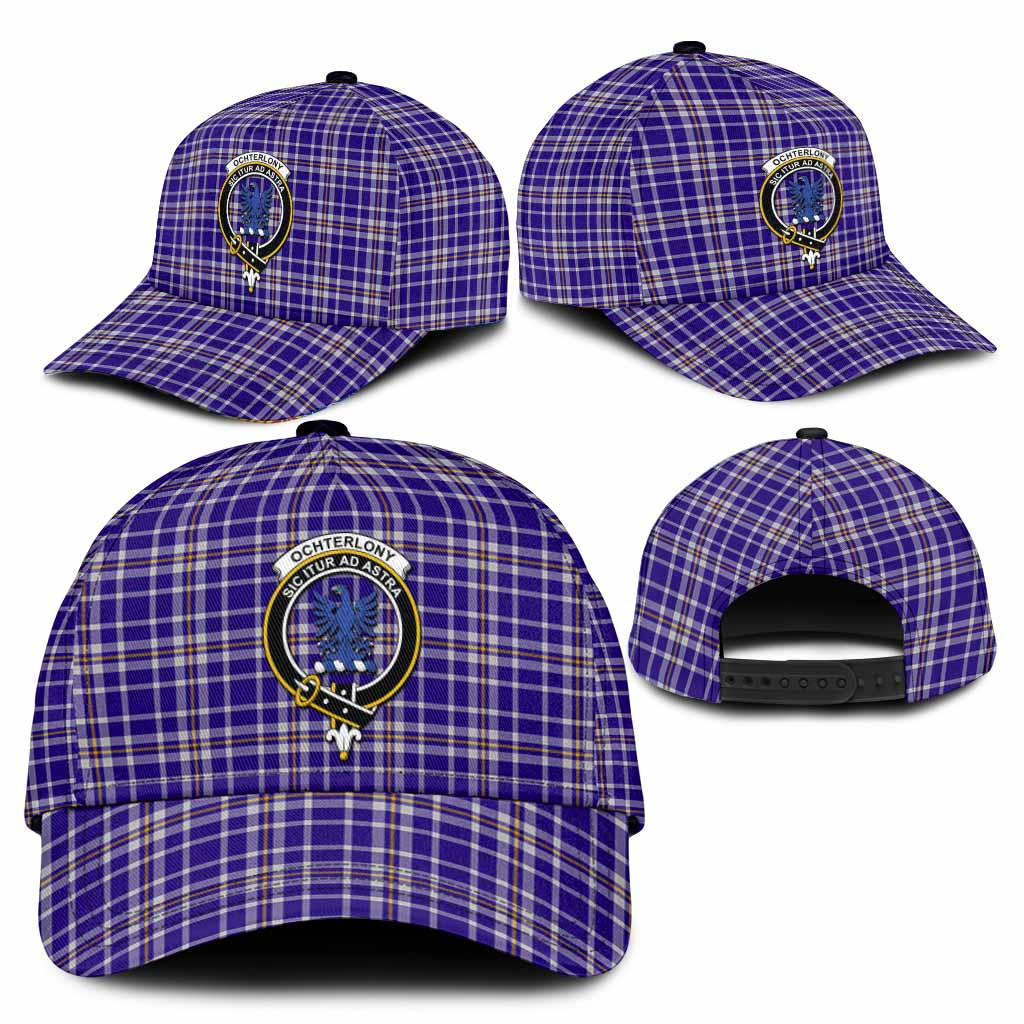 Ochterlony Tartan Classic Cap with Family Crest