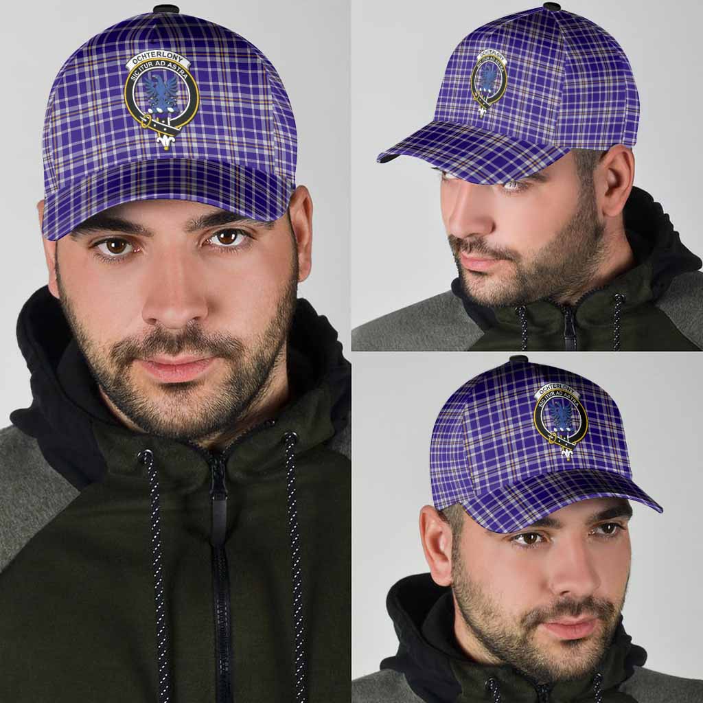 Ochterlony Tartan Classic Cap with Family Crest