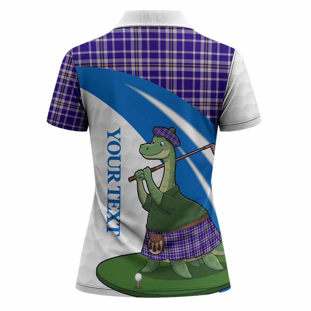 Ochterlony Tartan Crest Golf Nessie Women Polo Shirt Loch Ness Monster Sporty Style
