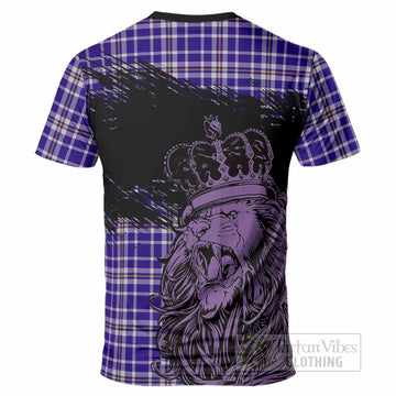 Ochterlony Tartan Crest T-Shirt Crowned Lion Heritage Style