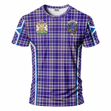 Ochterlony Tartan Crest T-shirt Scotland Coat of Arm Flag Style