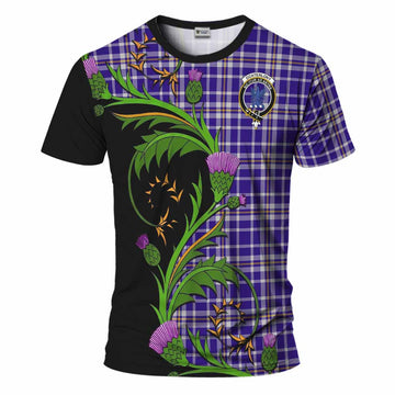 Ochterlony Tartan Crest T-Shirt Scottish Thistle Pride Heritage Art