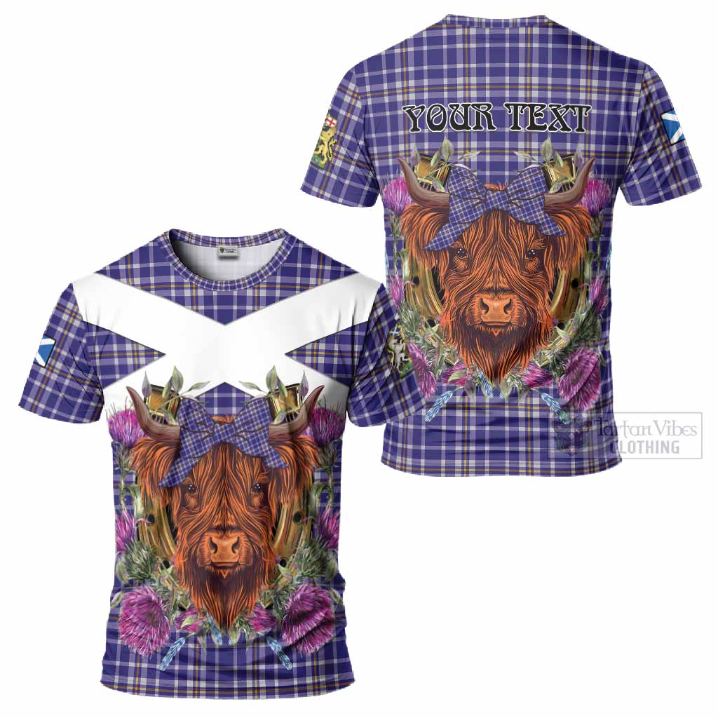 Ochterlony Tartan T-Shirt Scottish Thistle Heilan Coo