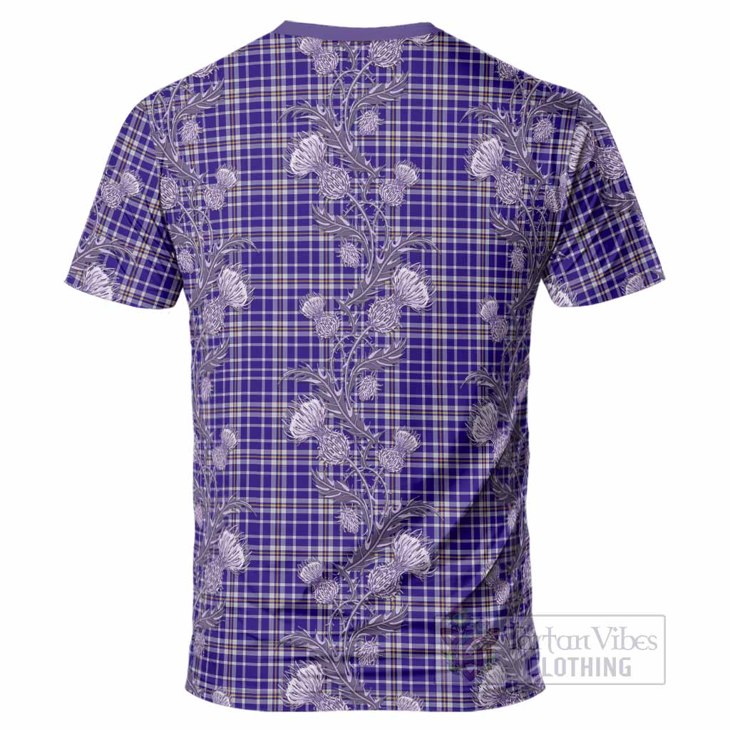 Ochterlony Tartan T-Shirt Seamless Scottish Thistle Flowers