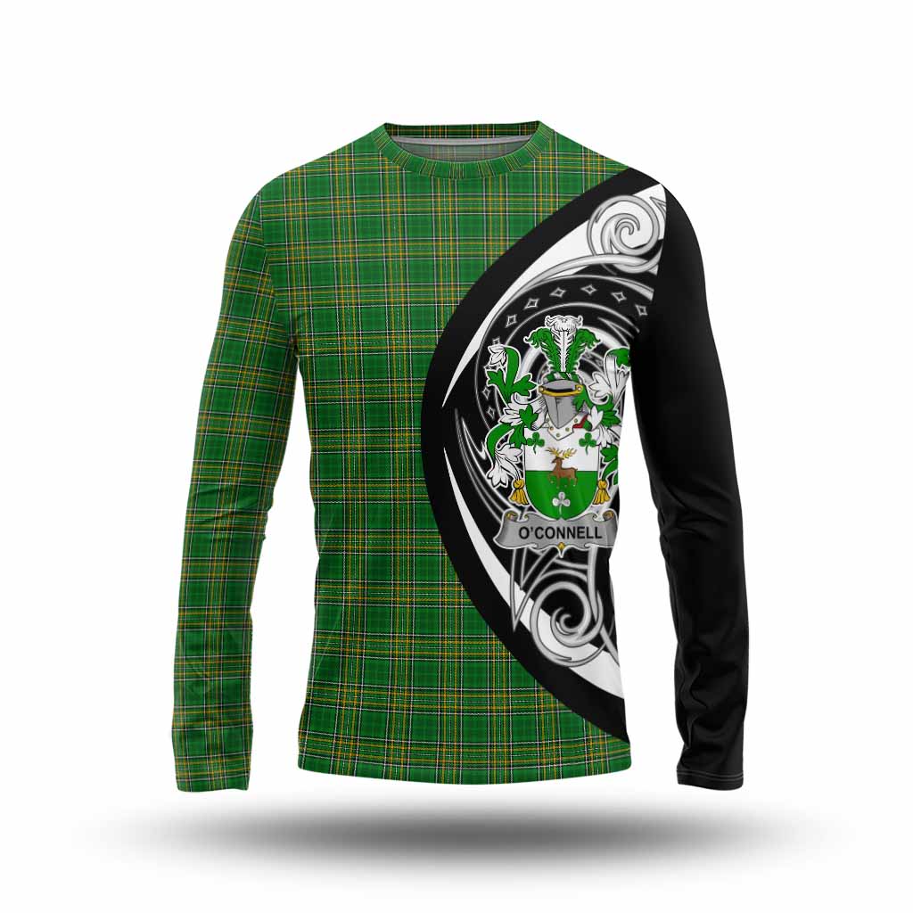 Tartan Vibes Clothing O'Connell Irish Clan Long Sleeve T-Shirt Celtic Circle Style