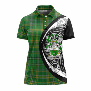 Tartan Vibes Clothing O'Connell Irish Clan Women's Polo Shirt Celtic Circle Style