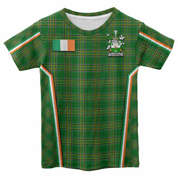 O'Connell Irish Clan Coat of Arm Tartan Kid T-shirt Flag Style