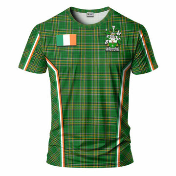 O'Connell Irish Clan Coat of Arm Tartan T-Shirt Flag Style