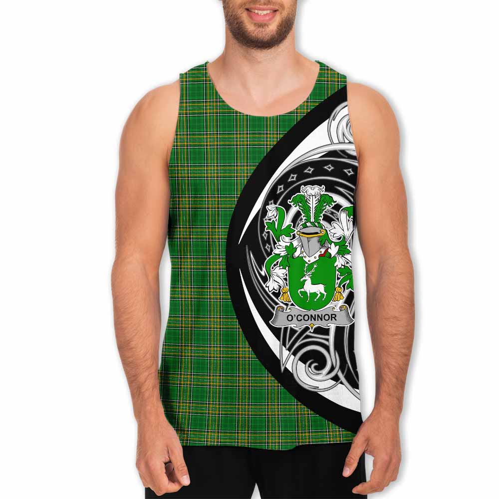 Tartan Vibes Clothing O'Connor Irish Clan Men's Tank Top Celtic Circle Style