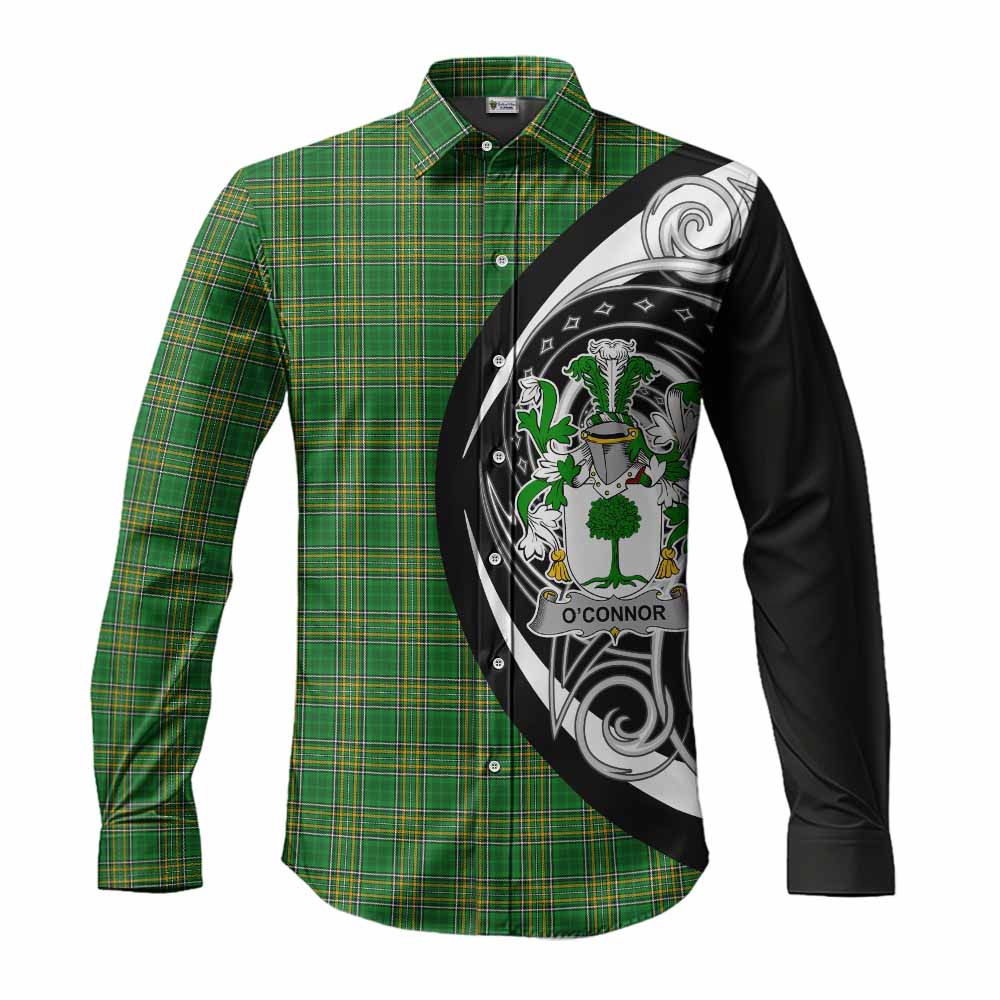 O'Connor 2 Irish Clan Long Sleeve Button Shirt Celtic Circle Style Men's Shirt S - Tartan Vibes Clothing