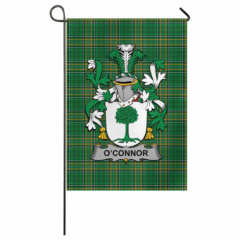O'Connor 2 Irish Clan Tartan Flag with Coat of Arms