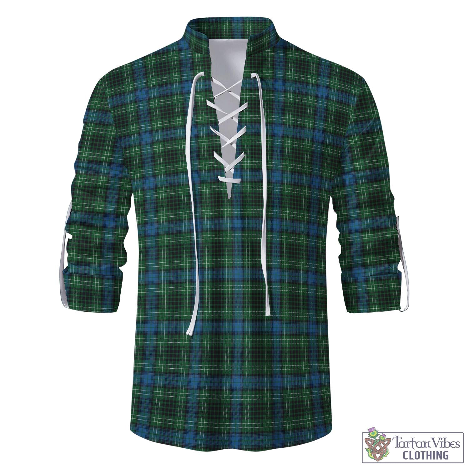 O'Connor Tartan Men's Scottish Traditional Jacobite Ghillie Kilt Shirt - Tartan Vibes Clothing