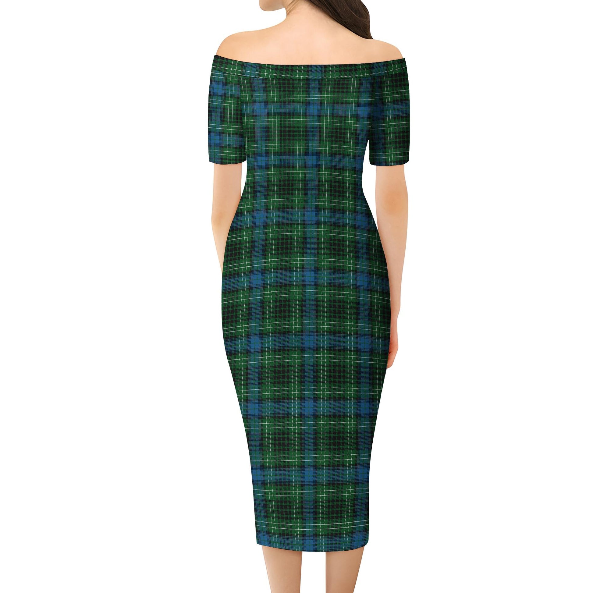 O'Connor Tartan Off Shoulder Lady Dress - Tartan Vibes Clothing