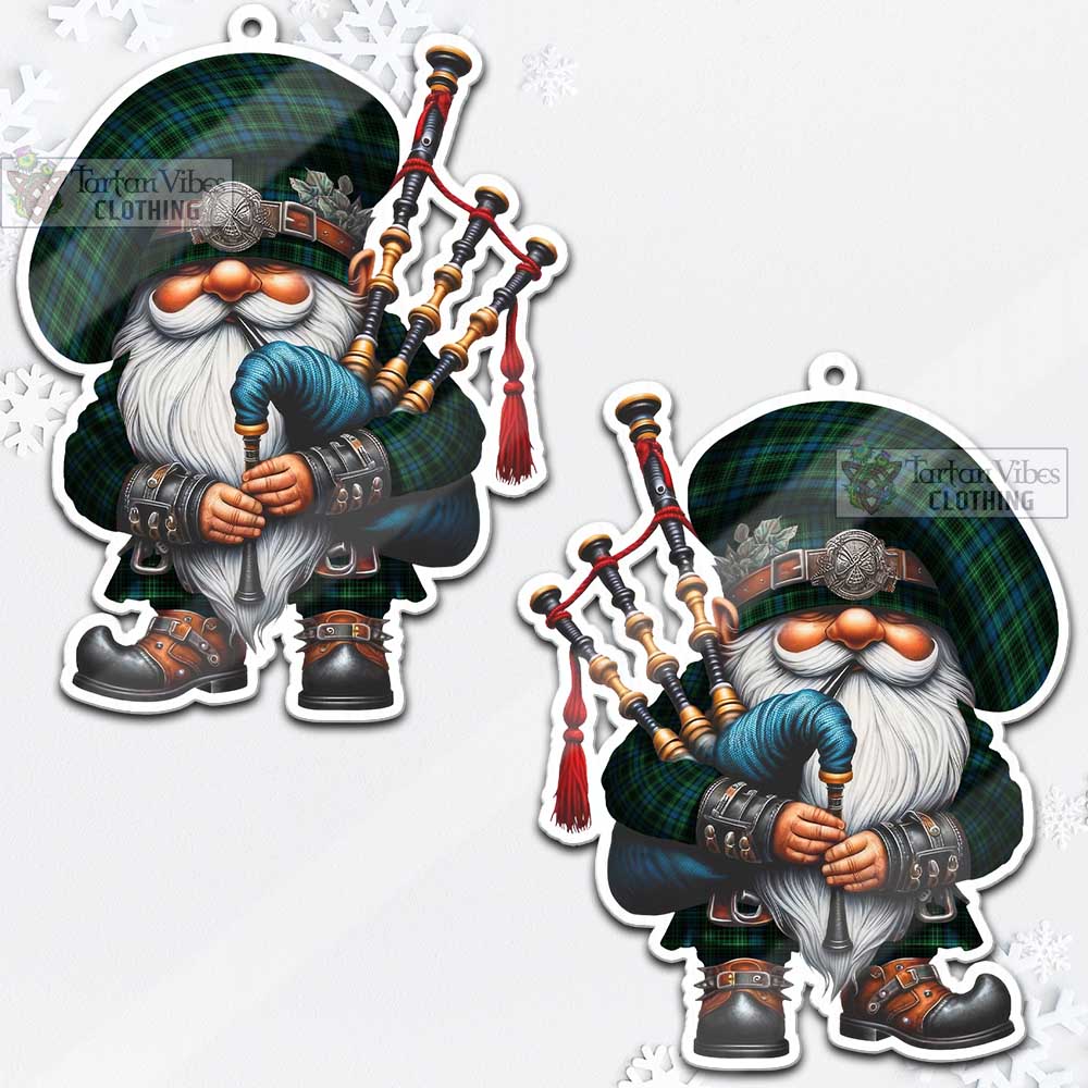 O'Connor Tartan Bagpiper Gnome Christmas Ornament - Tartan Vibes Clothing