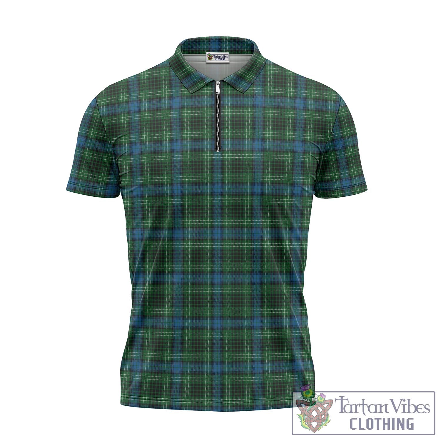 O'Connor Tartan Zipper Polo Shirt - Tartan Vibes Clothing