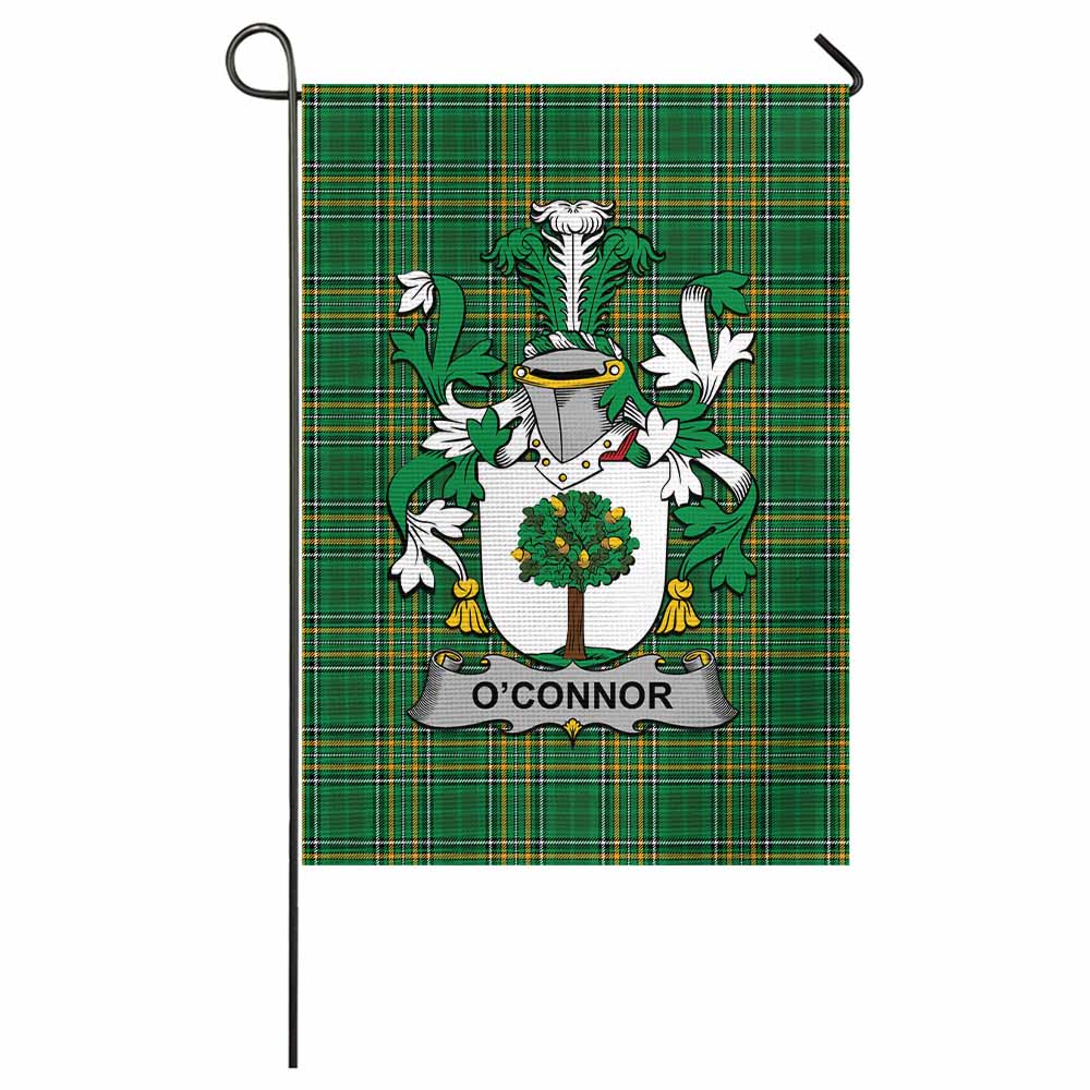 O'Connor (Faly) Irish Clan Tartan Flag with Coat of Arms