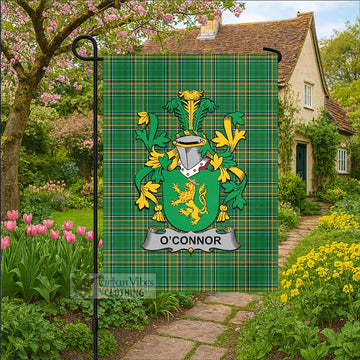 O'Connor (Kerry) Irish Clan Tartan Flag with Coat of Arms