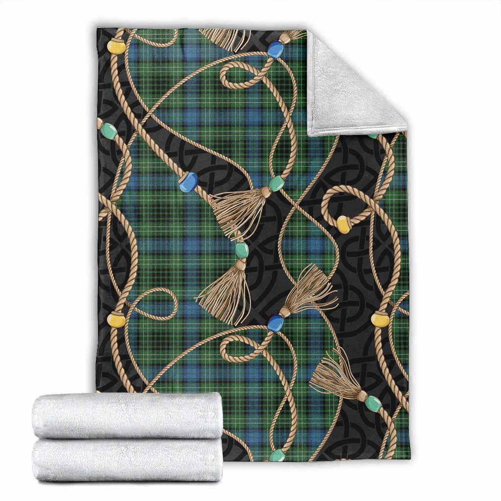 O'Connor Scottish Tartan Twisted Ropes Stylized Blanket X-Large 59 x 79 inches 150 x 200 cm - Tartan Vibes Clothing