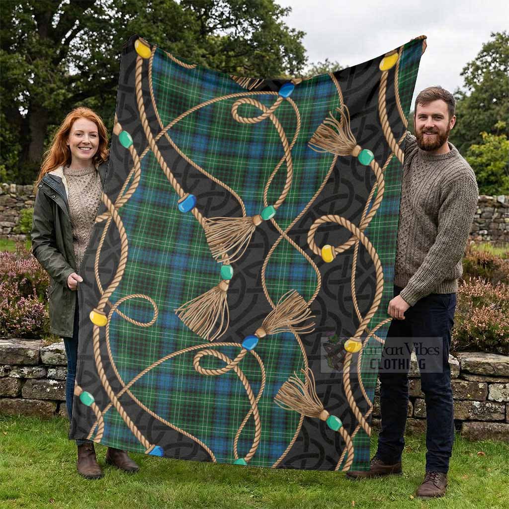 O'Connor Scottish Tartan Twisted Ropes Stylized Blanket - Tartan Vibes Clothing