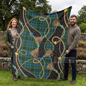 O'Connor Scottish Tartan Twisted Ropes Stylized Blanket - Tartan Vibes Clothing