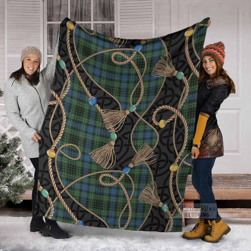 O'Connor Scottish Tartan Twisted Ropes Stylized Blanket - Tartan Vibes Clothing