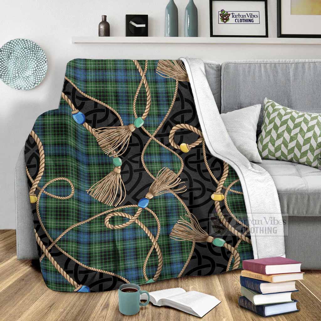 O'Connor Scottish Tartan Twisted Ropes Stylized Blanket - Tartan Vibes Clothing