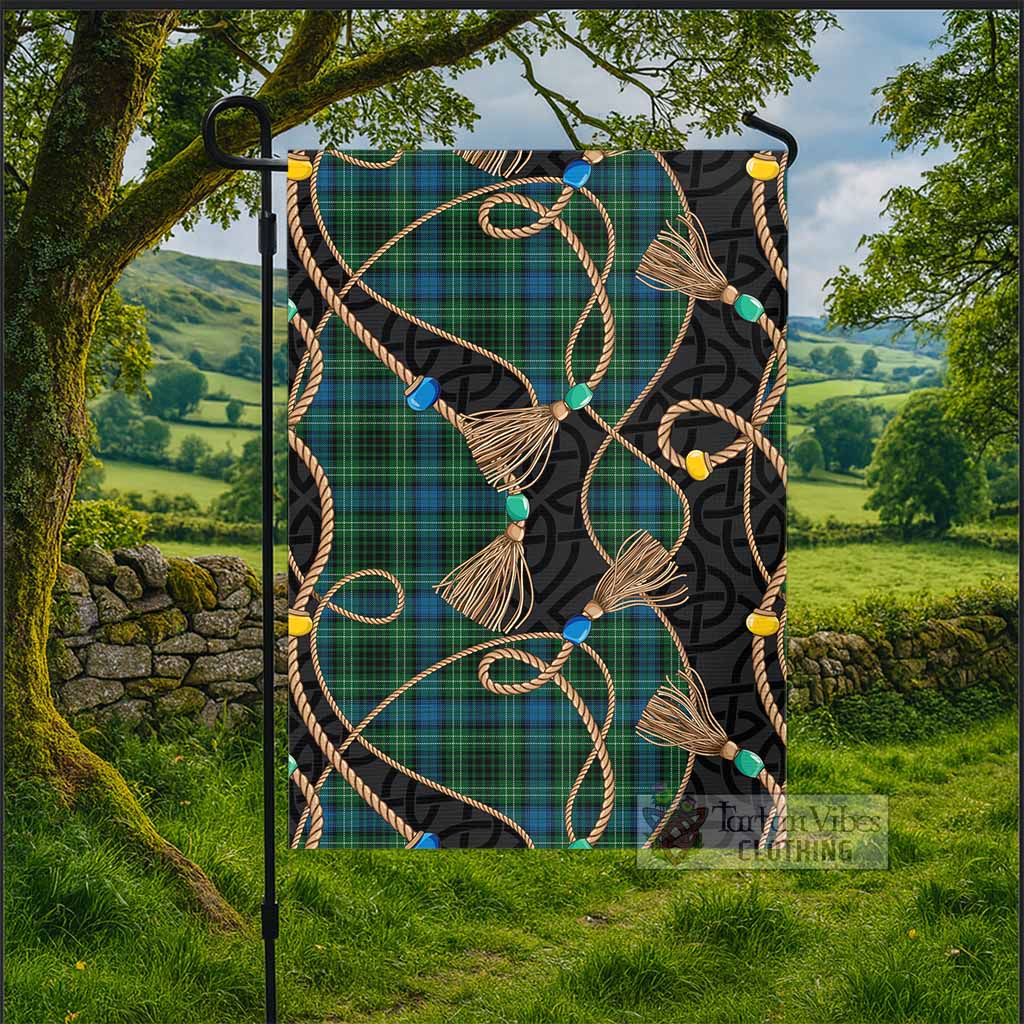 O'Connor Scottish Tartan Twisted Ropes Stylized Garden Flag - Tartan Vibes Clothing