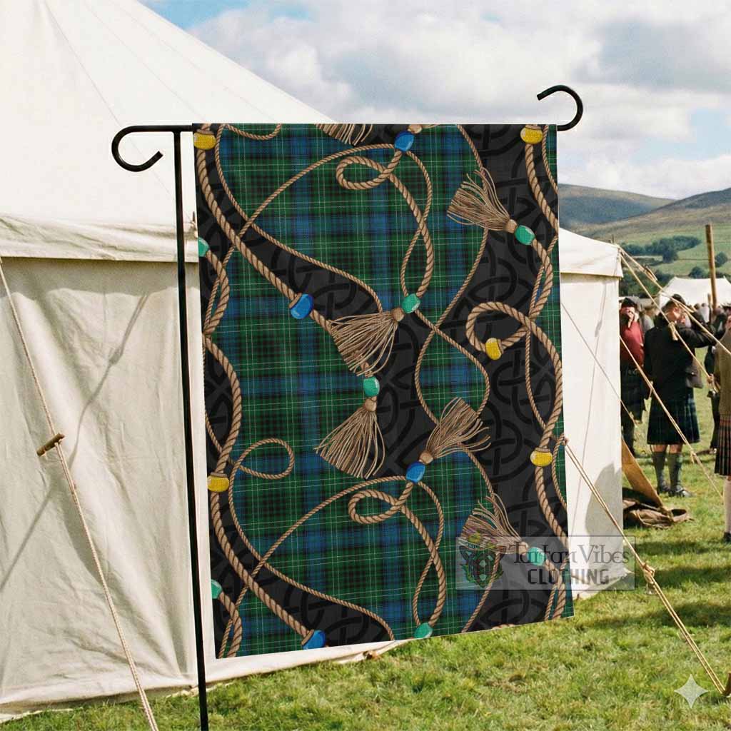 O'Connor Scottish Tartan Twisted Ropes Stylized Garden Flag - Tartan Vibes Clothing