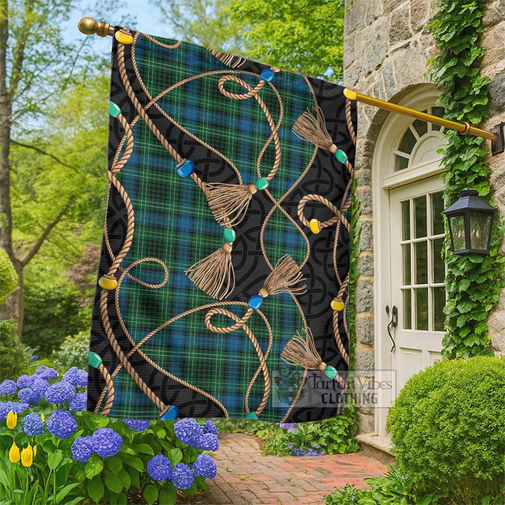 O'Connor Scottish Tartan Twisted Ropes Stylized Garden Flag - Tartan Vibes Clothing