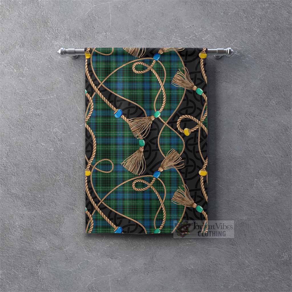 O'Connor Scottish Tartan Twisted Ropes Stylized Gonfalon Rectangle - Tartan Vibes Clothing