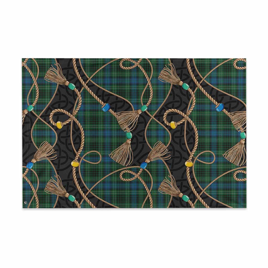 O'Connor Scottish Tartan Twisted Ropes Stylized House Flag 48*72 inch (120*180 cm) - Tartan Vibes Clothing