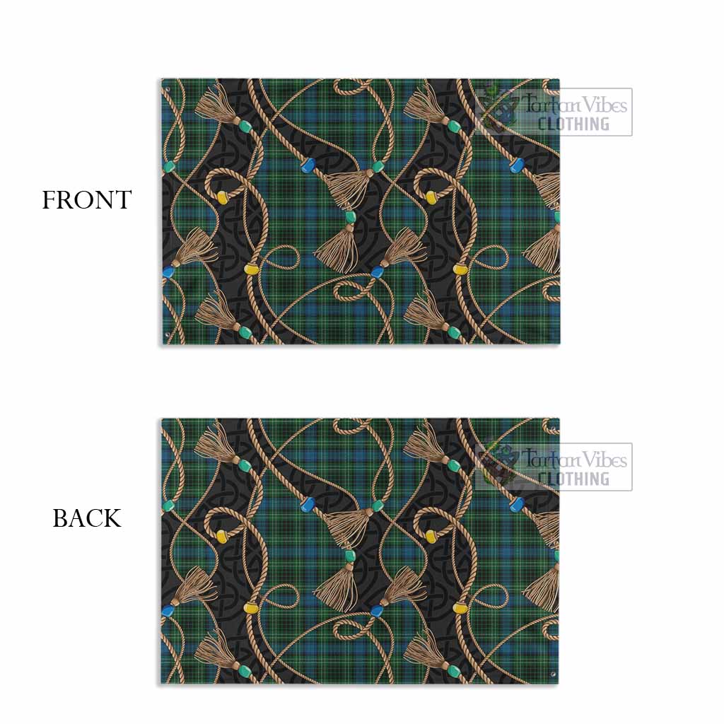 O'Connor Scottish Tartan Twisted Ropes Stylized House Flag - Tartan Vibes Clothing
