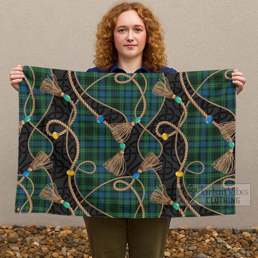 O'Connor Scottish Tartan Twisted Ropes Stylized House Flag - Tartan Vibes Clothing