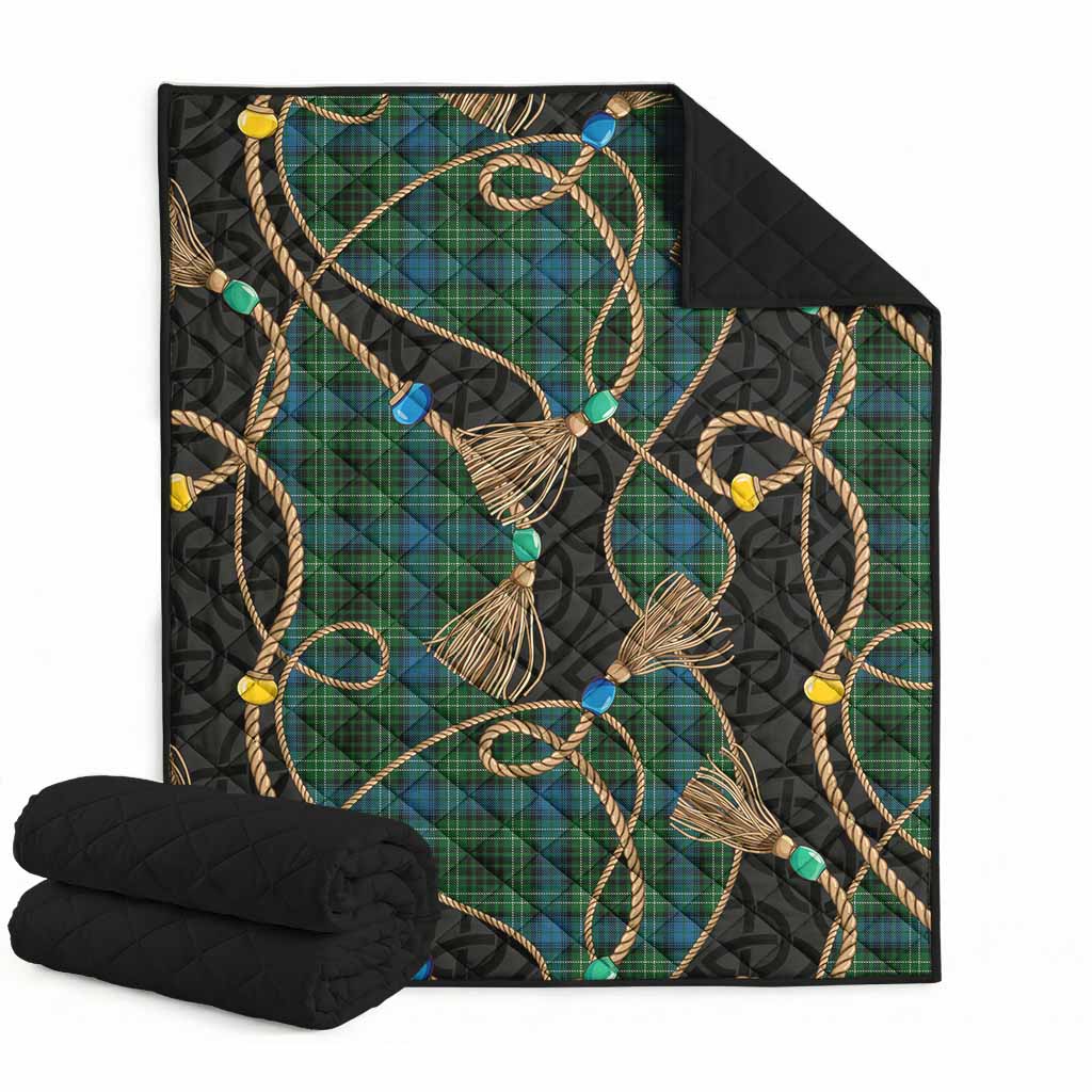 O'Connor Scottish Tartan Twisted Ropes Stylized Premium Quilt Super King Quilt 91" x 110" - Tartan Vibes Clothing