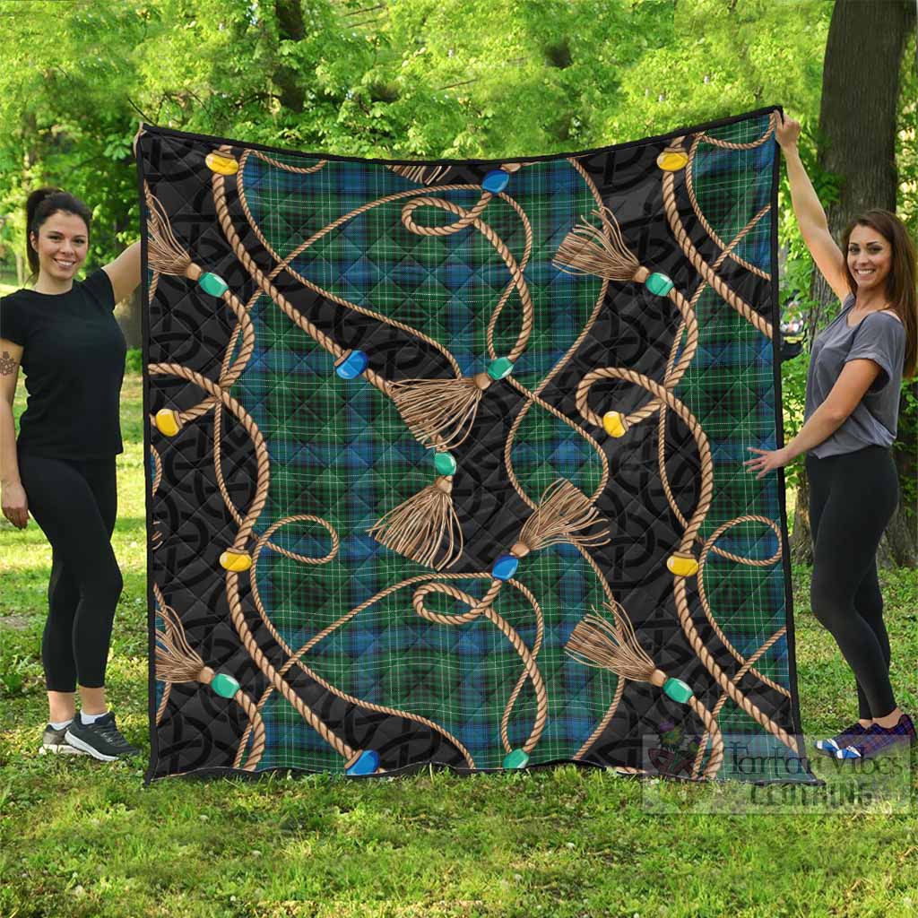 O'Connor Scottish Tartan Twisted Ropes Stylized Premium Quilt - Tartan Vibes Clothing