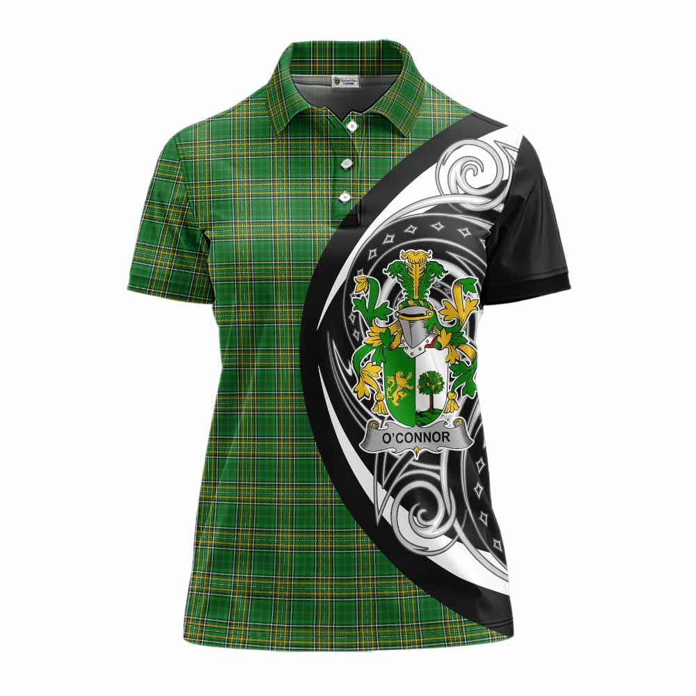 O'Connor (Sligo) Irish Clan Women's Polo Shirt Celtic Circle Style Women - Tartan Vibes Clothing