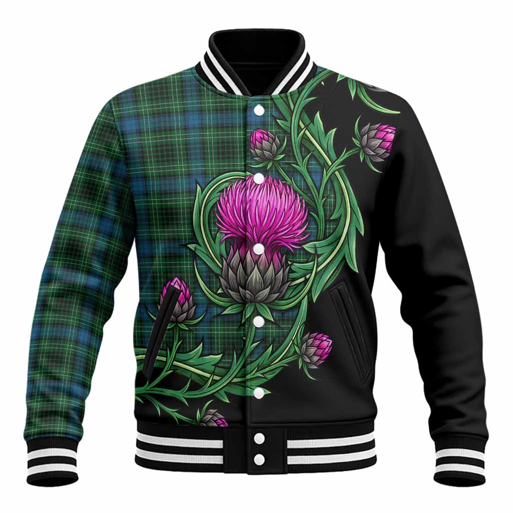 O'Connor Tartan Baseball Jacket Resilient Scottish Thistle Unisex - Tartan Vibes Clothing