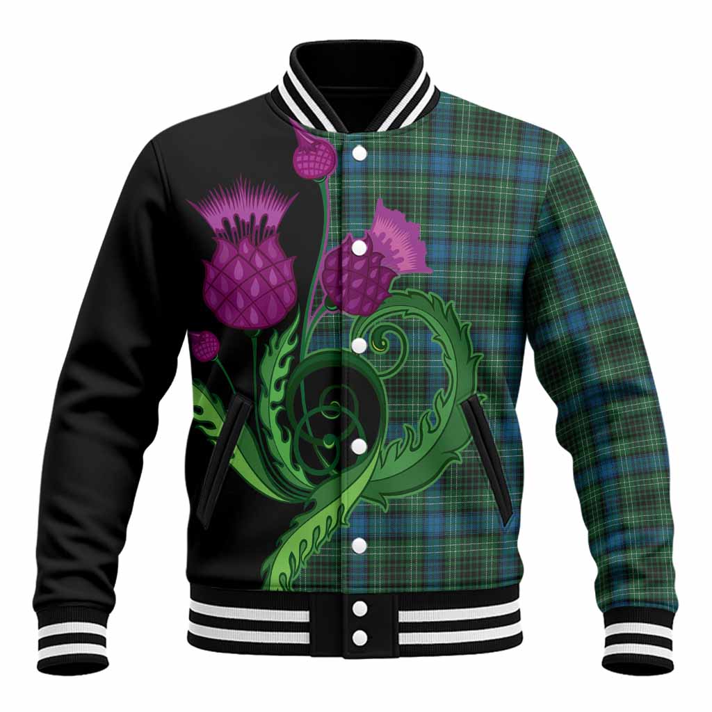O'Connor Tartan Baseball Jacket Traditional Scottish Thistle Unisex - Tartan Vibes Clothing