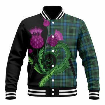 O'Connor Tartan Baseball Jacket Traditional Scottish Thistle