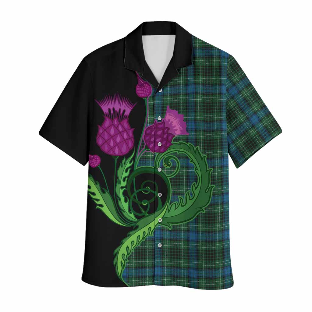 O'Connor Tartan Hawaiian Shirt Traditional Scottish Thistle