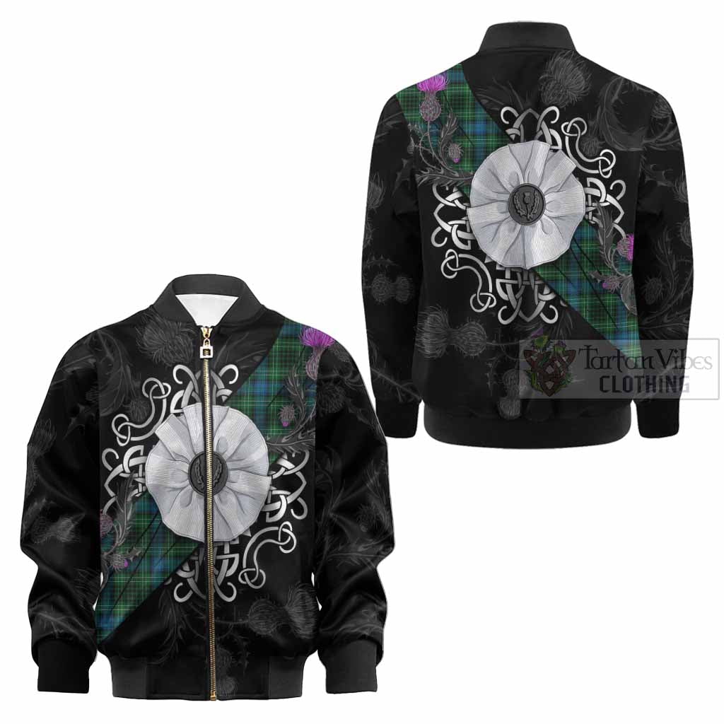 O'Connor Tartan Kid Bomber Jacket Jacobite White Rose - Tartan Vibes Clothing
