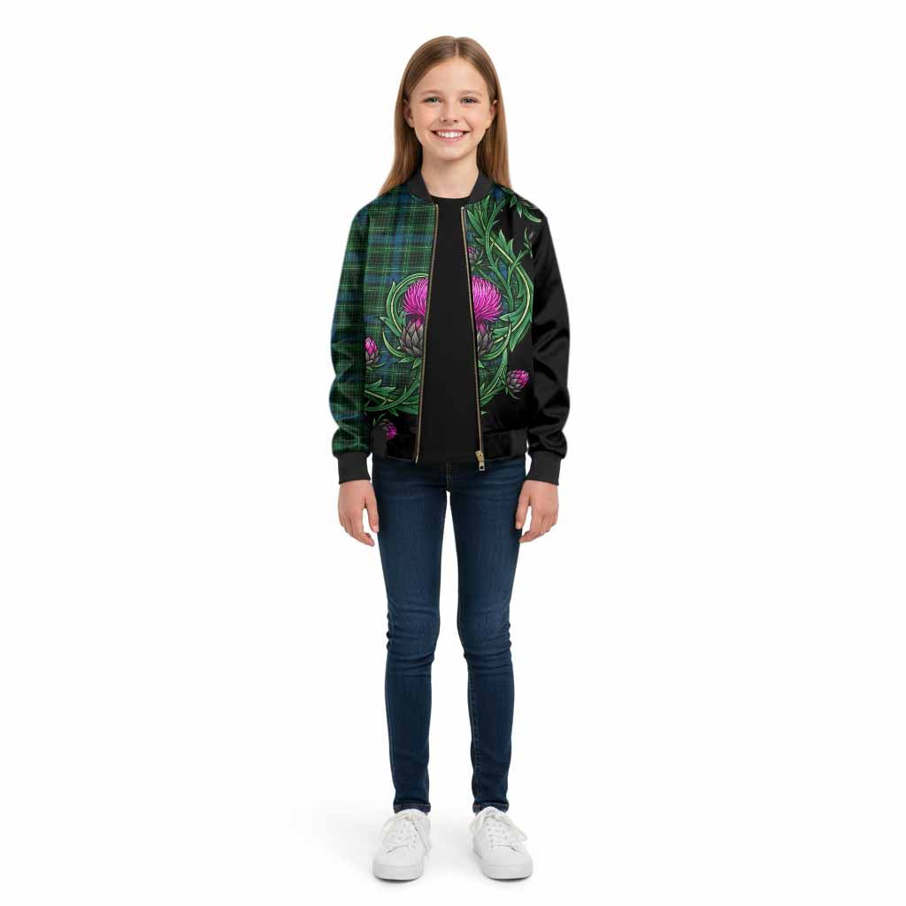 O'Connor Tartan Kid Bomber Jacket Resilient Scottish Thistle - Tartan Vibes Clothing