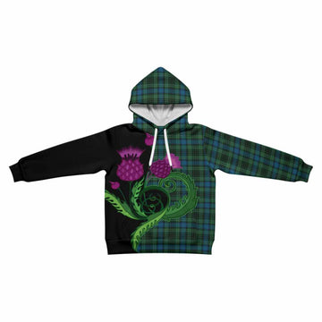 O'Connor Tartan Kid Hoodie Traditional Scottish Thistle